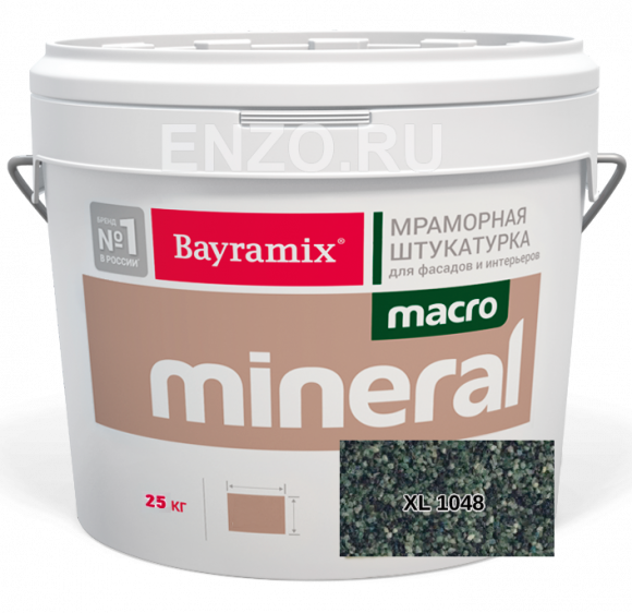 Bayramix Macro XL Mineral Штукатурка декоративная Мозаичная, 2-2.5 мм, 25 кг.
