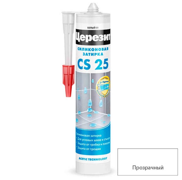 Ceresit CS 25 Silicoflexx Силиконовая затирка Прозрачный Ceresit CS 25 Silicoflexx Силиконовая затирка Прозрачный