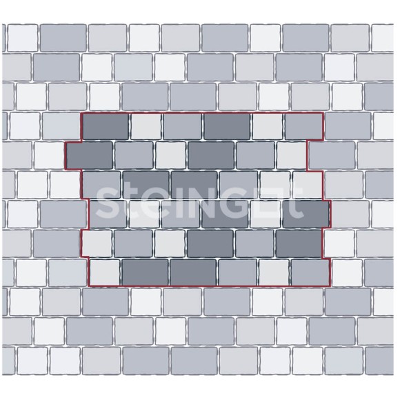 STEINGOT Старый город Терракота тротуарная плитка 60 мм.