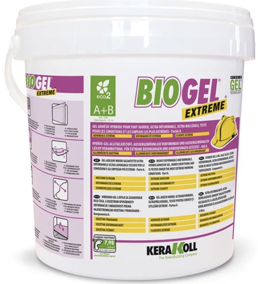 Kerakoll BIOGEL EXTREME WHITE А+В Гибридный плиточный клей гель 10 кг.