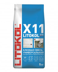 Litokol X11 Evo Клей для керамической плитки и керамогранита, 5 кг.