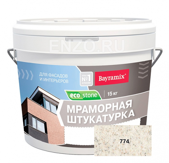 Bayramix Ecostone Штукатурка декоративная зерно 0.5 - 1 мм 15 кг Bayramix Ecostone Штукатурка декоративная зерно 0.5 - 1 мм 15 кг