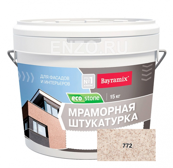 Bayramix Ecostone Штукатурка декоративная зерно 0.5 - 1 мм 15 кг Bayramix Ecostone Штукатурка декоративная зерно 0.5 - 1 мм 15 кг