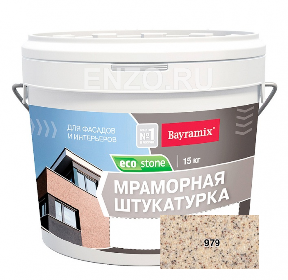 Bayramix Ecostone Штукатурка декоративная зерно 1 - 1.5 мм 15 кг Bayramix Ecostone Штукатурка декоративная зерно 1 - 1.5 мм 15 кг