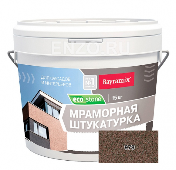 Bayramix Ecostone Штукатурка декоративная зерно 1 - 1.5 мм 15 кг Bayramix Ecostone Штукатурка декоративная зерно 1 - 1.5 мм 15 кг