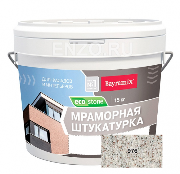 Bayramix Ecostone Штукатурка декоративная зерно 1 - 1.5 мм 15 кг Bayramix Ecostone Штукатурка декоративная зерно 1 - 1.5 мм 15 кг