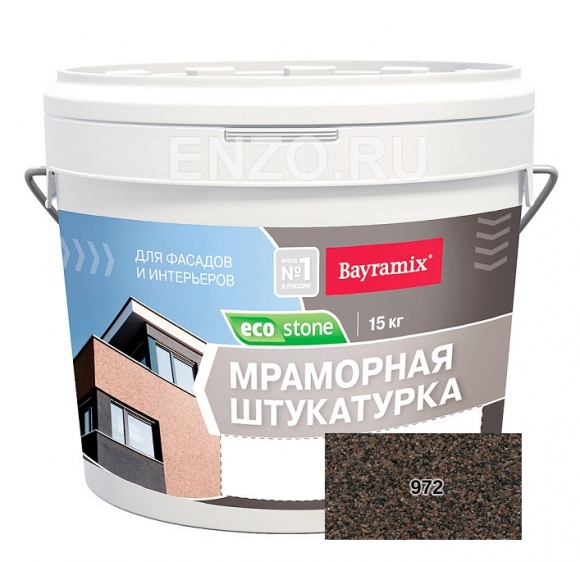 Bayramix Ecostone Штукатурка декоративная зерно 1 - 1.5 мм 15 кг Bayramix Ecostone Штукатурка декоративная зерно 1 - 1.5 мм 15 кг