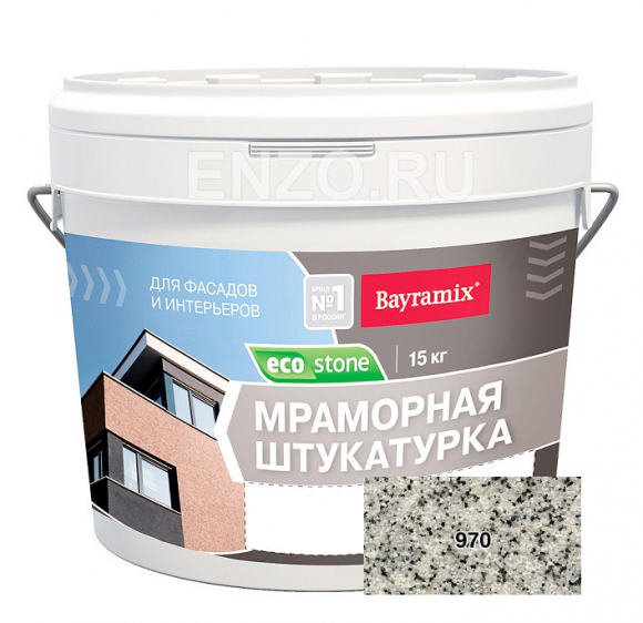 Bayramix Ecostone Штукатурка декоративная зерно 1 - 1.5 мм 15 кг Bayramix Ecostone Штукатурка декоративная зерно 1 - 1.5 мм 15 кг