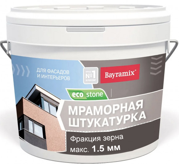 Bayramix Ecostone Штукатурка декоративная зерно 1 - 1.5 мм 15 кг