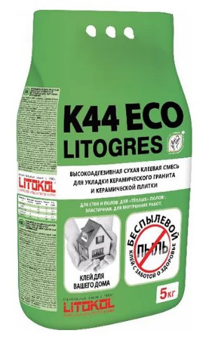 Litokol Litogres K44 Eco Клей для керамической плитки и керамогранита, 5 кг.