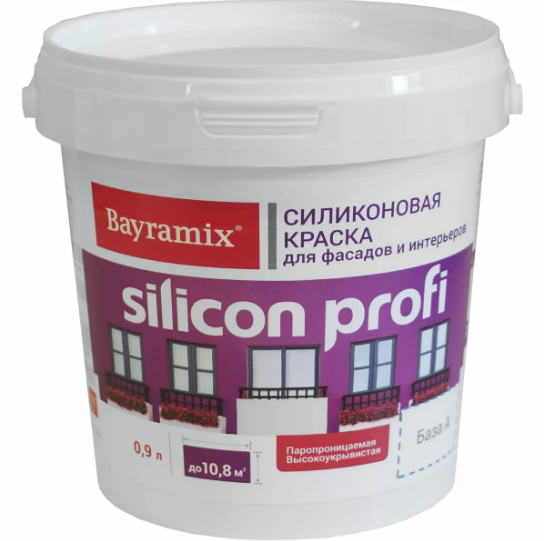 Bayramix Silicon Profi Краска силиконовая для фасадов, 0,9 л.
