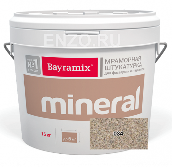 Bayramix Mineral Штукатурка декоративная Мозаичная, зерно 0,5-0,7 мм, 15 кг.