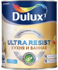 Dulux Ultra Resist Кухня и Ванная краска с защитой от плесени и грибка, полуматовая, база BW. Dulux Ultra Resist Кухня и Ванная краска с защитой от плесени и грибка, полуматовая, база BW.