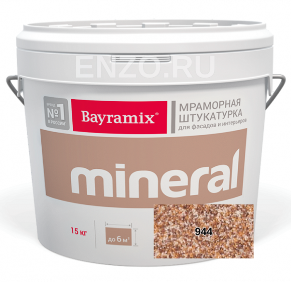 Bayramix Mineral Штукатурка декоративная Мозаичная, зерно 1,2-1,5 мм, 15 кг.