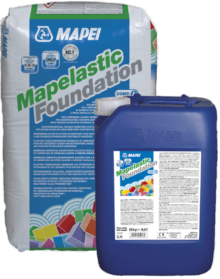 Mapei Mapelastic Foundation Гидроизоляция двухкомпонентная Компонент А 22 кг.