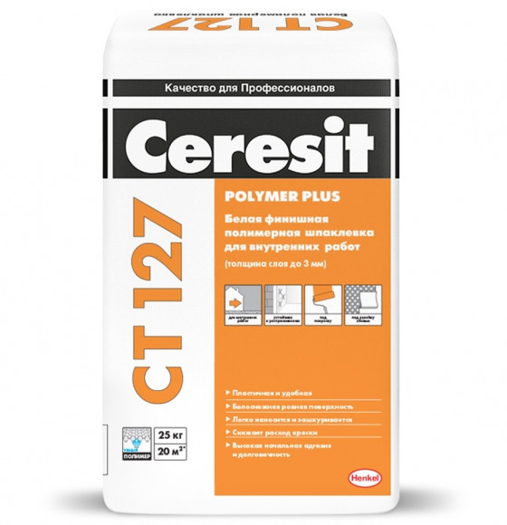 Ceresit СТ 127 Шпаклевка полимерная финишная, 25 кг.