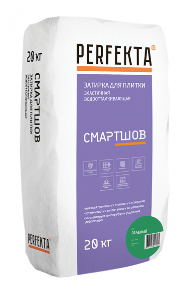 Perfekta Смартшов Затирка для плитки эластичная водоотталкивающая, 20 кг. Perfekta Смартшов Затирка для плитки эластичная водоотталкивающая, 20 кг.