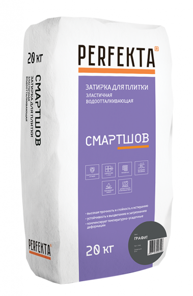 Perfekta Смартшов Затирка для плитки эластичная водоотталкивающая, 20 кг. Perfekta Смартшов Затирка для плитки эластичная водоотталкивающая, 20 кг.