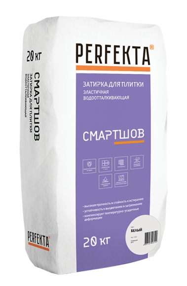 Perfekta Смартшов Затирка для плитки эластичная водоотталкивающая, 20 кг. Perfekta Смартшов Затирка для плитки эластичная водоотталкивающая, 20 кг.