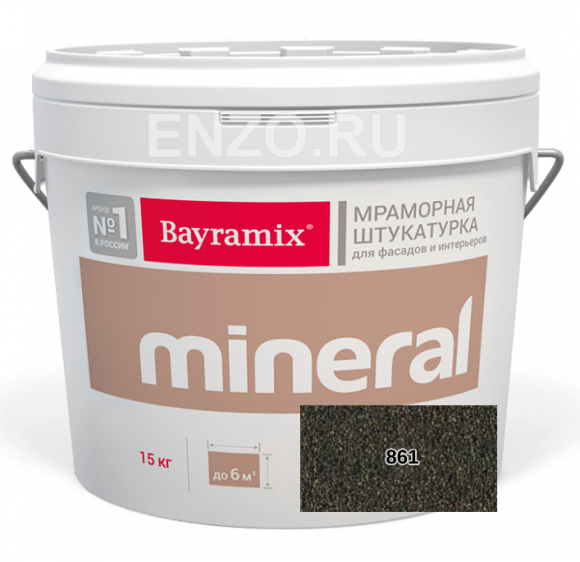 Bayramix Mineral Saftas Штукатурка декоративная Мозаичная, зерно 1,2-1,5 мм, 15 кг.