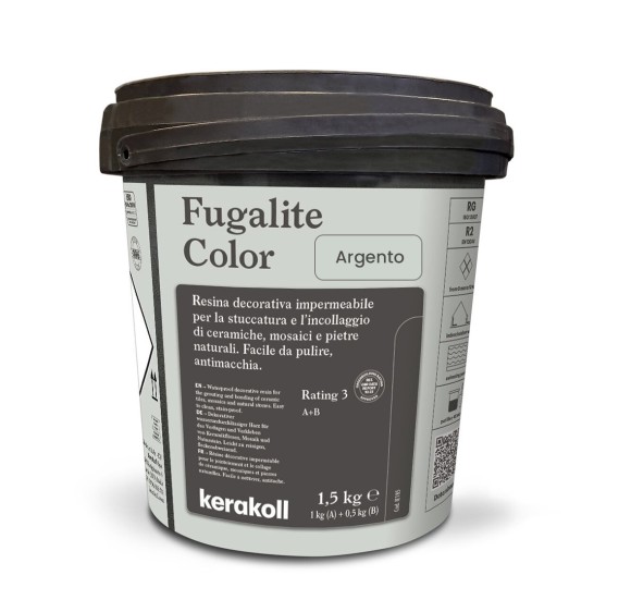 Kerakoll Fugalite Color Эпоксидная затирка, Argento 1.5 кг. Kerakoll Fugalite Color Эпоксидная затирка, Argento 1.5 кг.