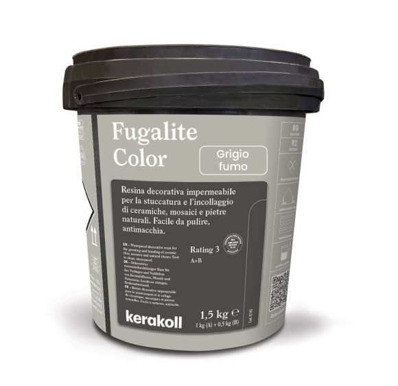 Kerakoll Fugalite Color Эпоксидная затирка, Grigio Fumo 1.5 кг. Kerakoll Fugalite Color Эпоксидная затирка, Grigio Fumo 1.5 кг.