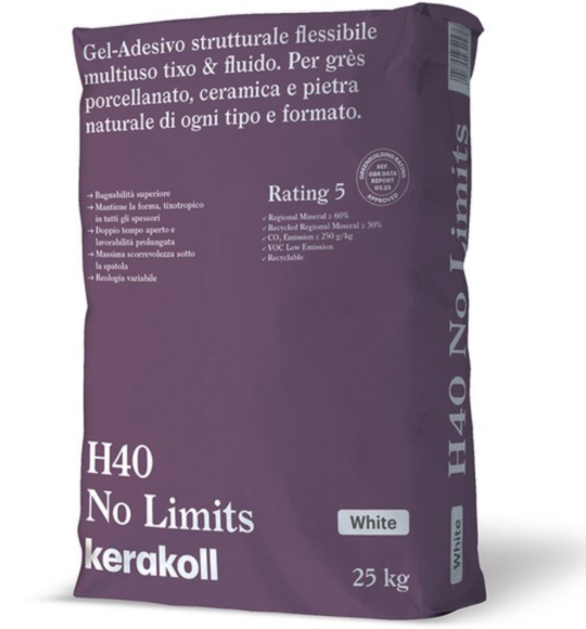 Kerakoll H40 GEL WHITE EXPORT Клей для плитки, Белый 20 кг.