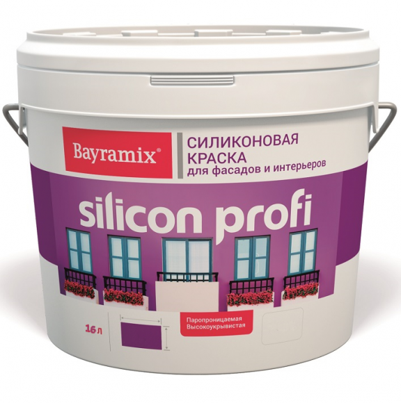 Bayramix Silicon Profi Краска силиконовая для фасадов Белая, 16 л.