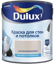 Dulux Краска для стен и потолков, матовая, 2,5 л. Dulux Краска для стен и потолков, матовая, 2,5 л.