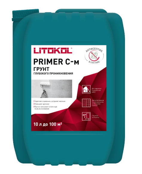 Litokol Primer С-M Грунтовка глубокого проникновения, 10 л.