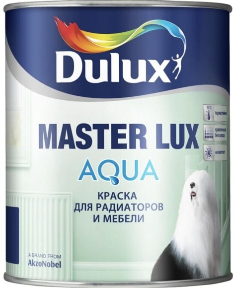 Dulux Master Lux Aqua краска для радиаторов и мебели, полуглянцевая 40.