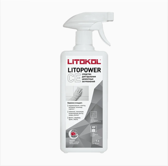 Litokol Litopower CE Средство для удаления цементных загрязнений, 1 л.