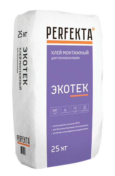 Perfekta Экотек Клей монтажный для теплоизоляции, 25 кг.
