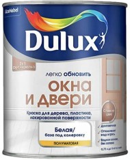 Dulux Легко Обновить Окна и Двери краска грунт для дерева, пластика, полуматовая, 0,75 л. Dulux Легко Обновить Окна и Двери краска грунт для дерева, пластика, полуматовая, 0,75 л.