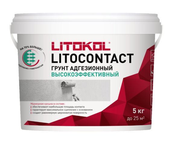 Litokol Litocontact Грунтовка адгезионная, 5 л.