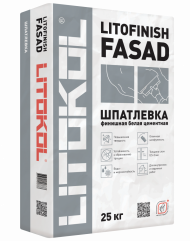 Litokol Litofinish Fasad Шпаклевка цементная 0,5-3 мм, Белый 25 кг. Litokol Litofinish Fasad Шпаклевка цементная 0,5-3 мм, Белый 25 кг.