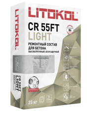 Litokol CR55FT Light Ремонтная смесь для бетона 5-30 мм, Светло-серый 25 кг.