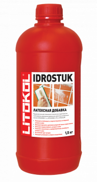 Litokol Idrostuk-М Добавка латексная для цементных затирок, 1,5 л. Litokol Idrostuk-М Добавка латексная для цементных затирок, 1,5 л.
