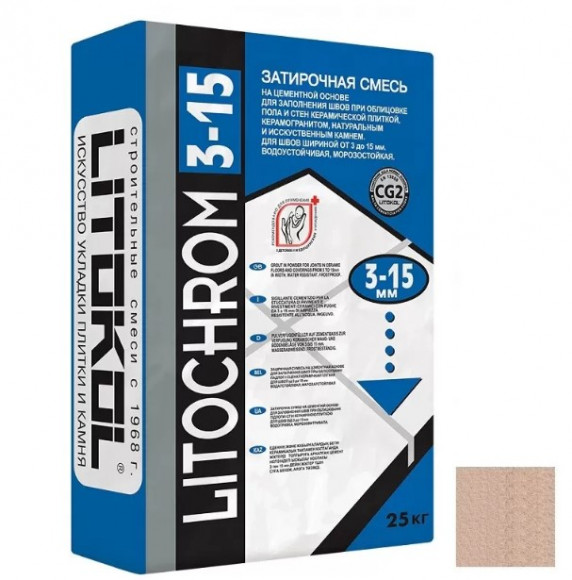 Litokol Litochrom Цементная затирка для плитки 3-15 мм, 25 кг. Litokol Litochrom Цементная затирка для плитки 3-15 мм, 25 кг.