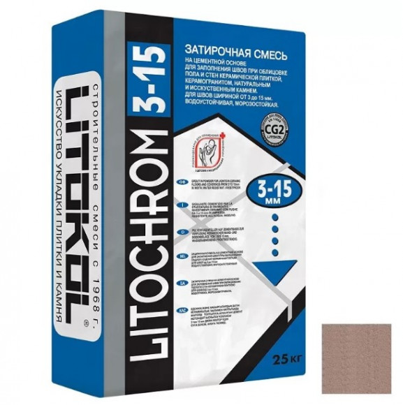 Litokol Litochrom Цементная затирка для плитки 3-15 мм, 25 кг. Litokol Litochrom Цементная затирка для плитки 3-15 мм, 25 кг.